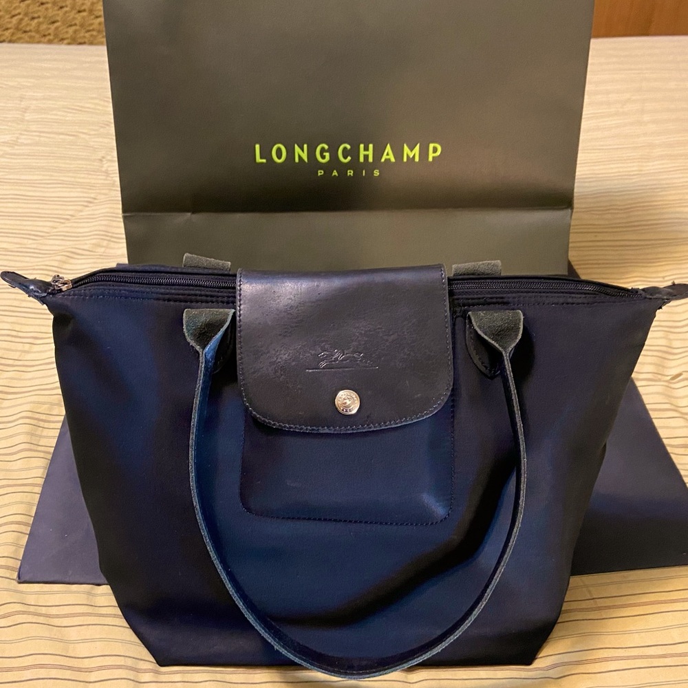 Longchamp Le Pliage Nylon Shoulder Tote, Small - Picture 1 of 15